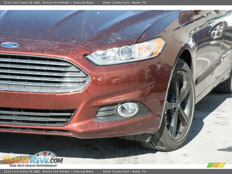 2016 Ford Fusion SE AWD Bronze Fire Metallic / Charcoal Black Photo #2