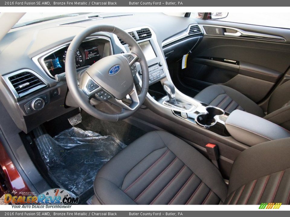 2016 Ford Fusion SE AWD Bronze Fire Metallic / Charcoal Black Photo #5