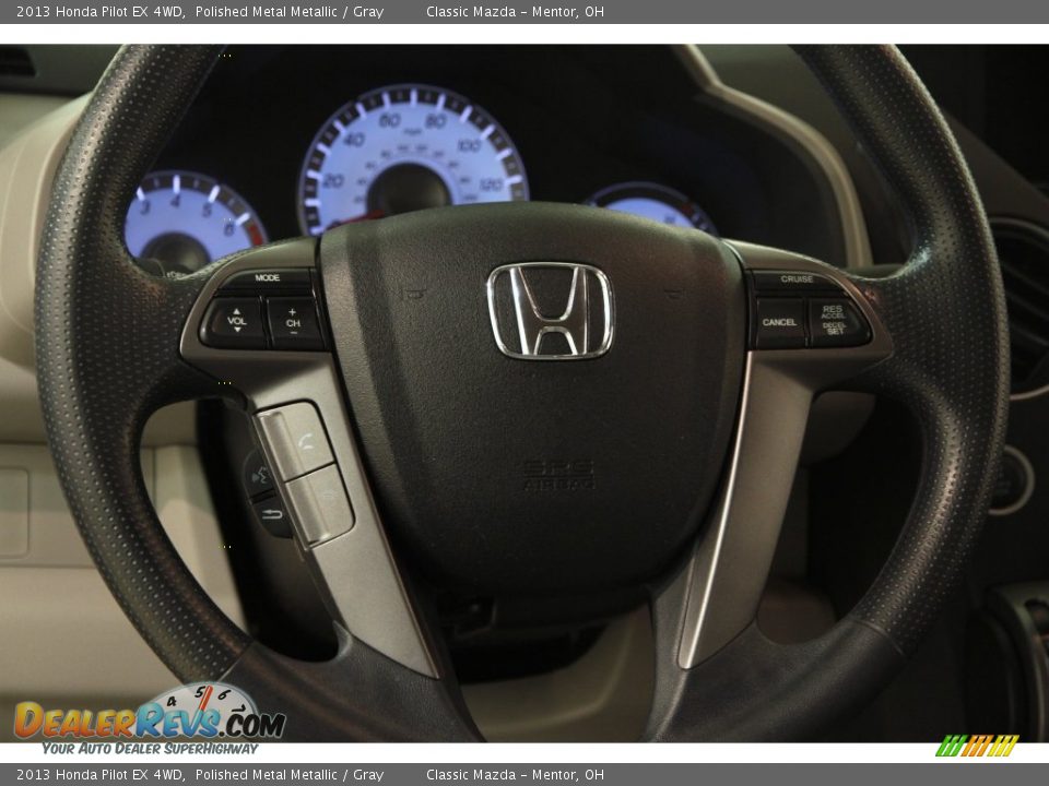2013 Honda Pilot EX 4WD Polished Metal Metallic / Gray Photo #6