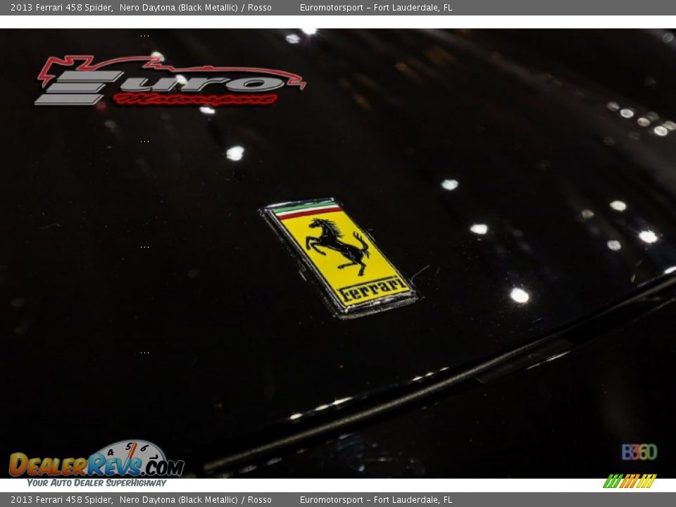 2013 Ferrari 458 Spider Nero Daytona (Black Metallic) / Rosso Photo #31