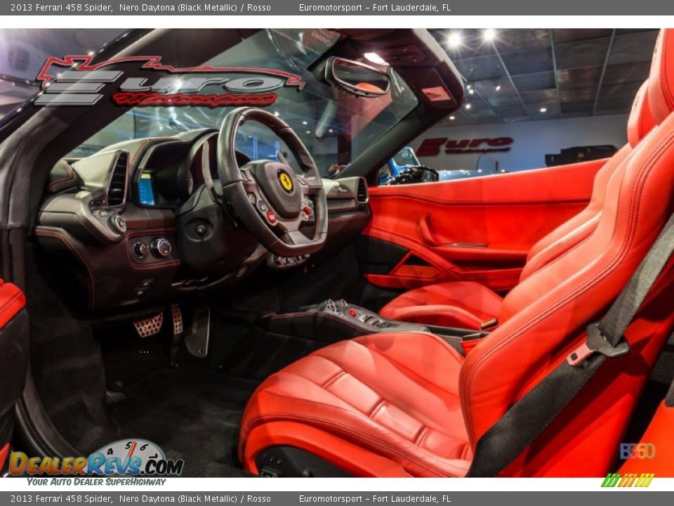 2013 Ferrari 458 Spider Nero Daytona (Black Metallic) / Rosso Photo #37