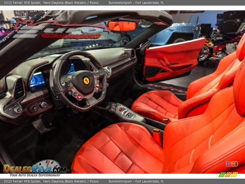 2013 Ferrari 458 Spider Nero Daytona (Black Metallic) / Rosso Photo #44