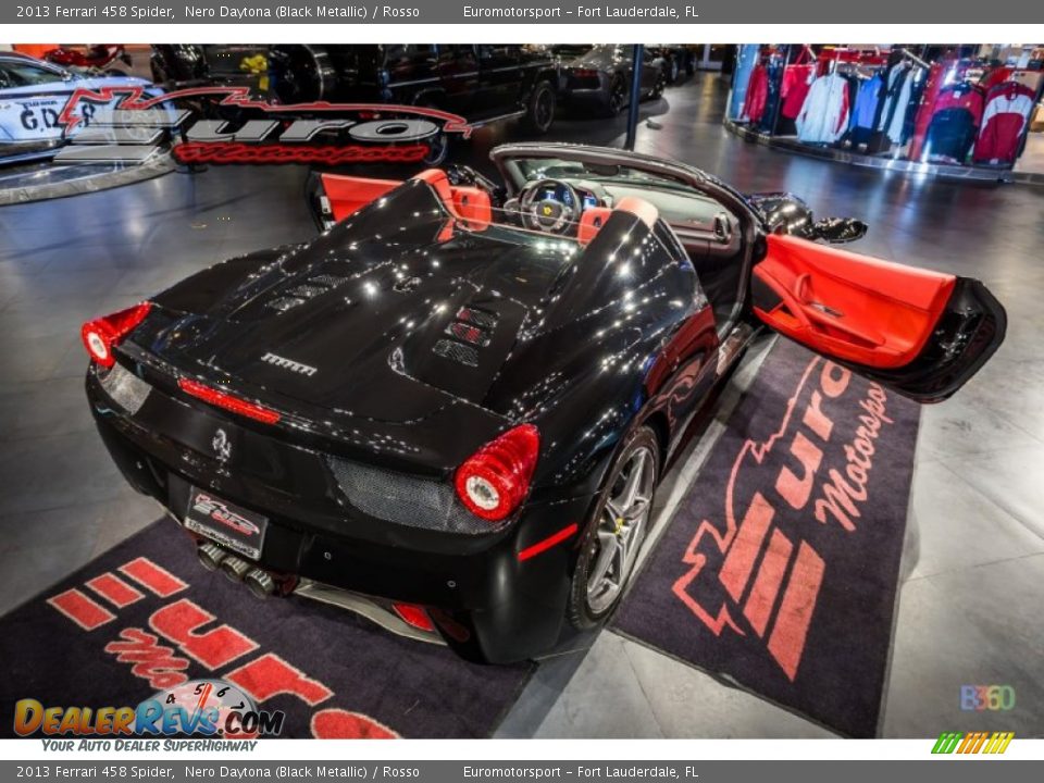 2013 Ferrari 458 Spider Nero Daytona (Black Metallic) / Rosso Photo #46