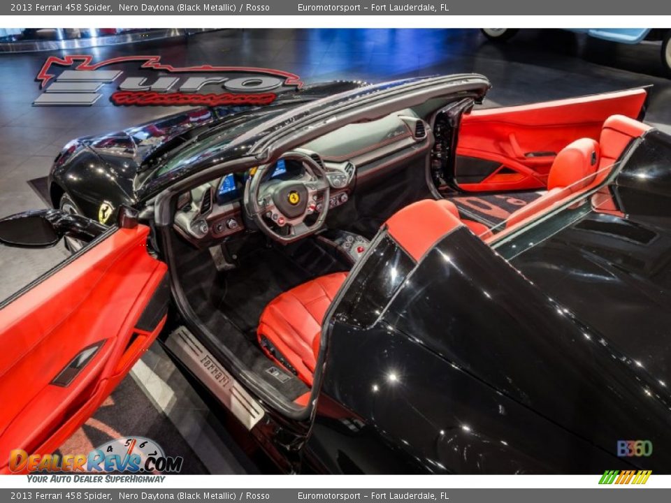 2013 Ferrari 458 Spider Nero Daytona (Black Metallic) / Rosso Photo #47