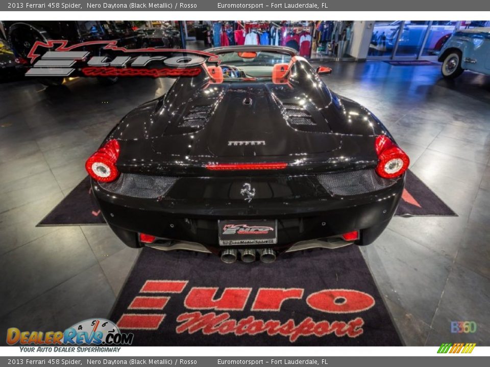 2013 Ferrari 458 Spider Nero Daytona (Black Metallic) / Rosso Photo #48