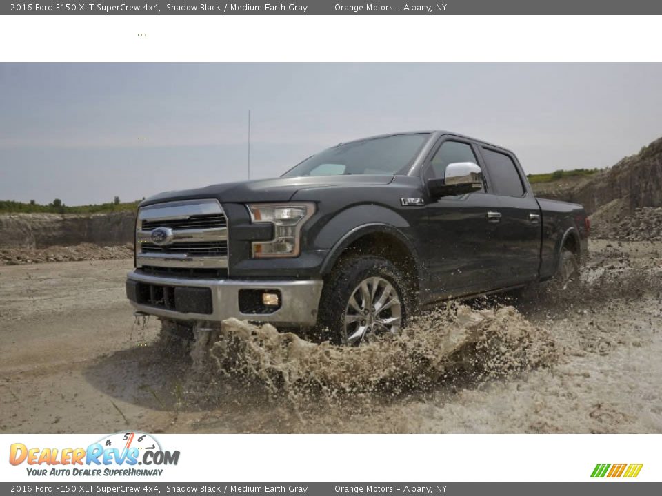 2016 Ford F150 XLT SuperCrew 4x4 Shadow Black / Medium Earth Gray Photo #2