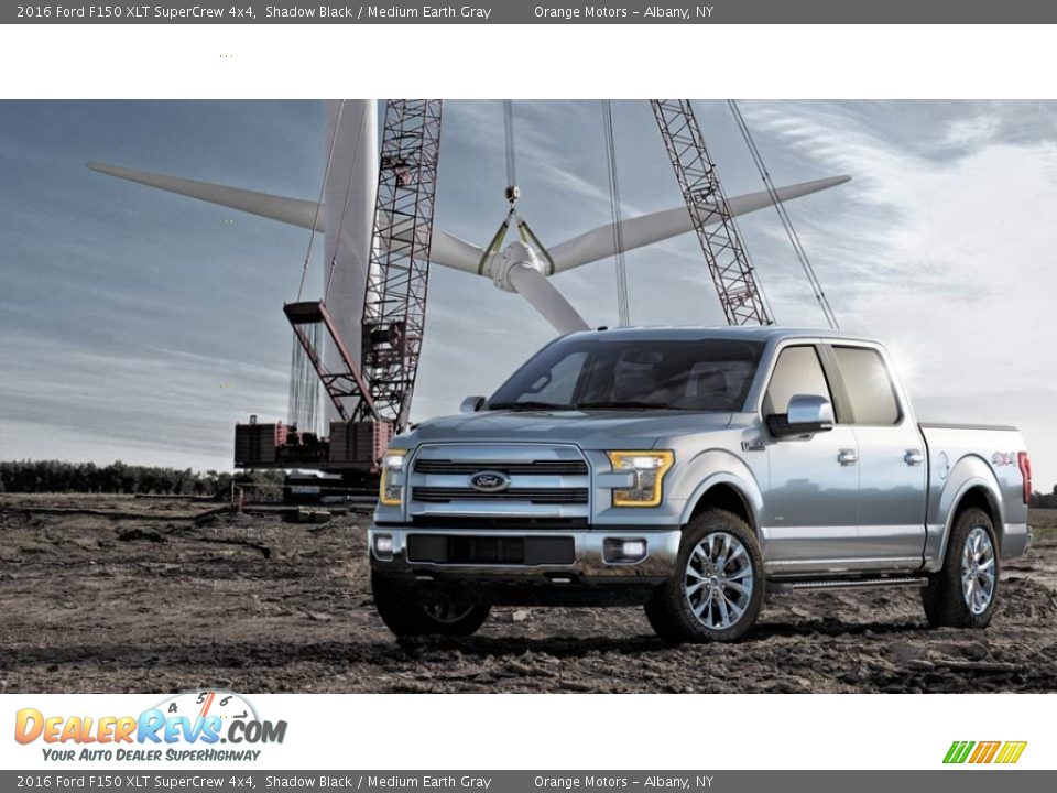 2016 Ford F150 XLT SuperCrew 4x4 Shadow Black / Medium Earth Gray Photo #7