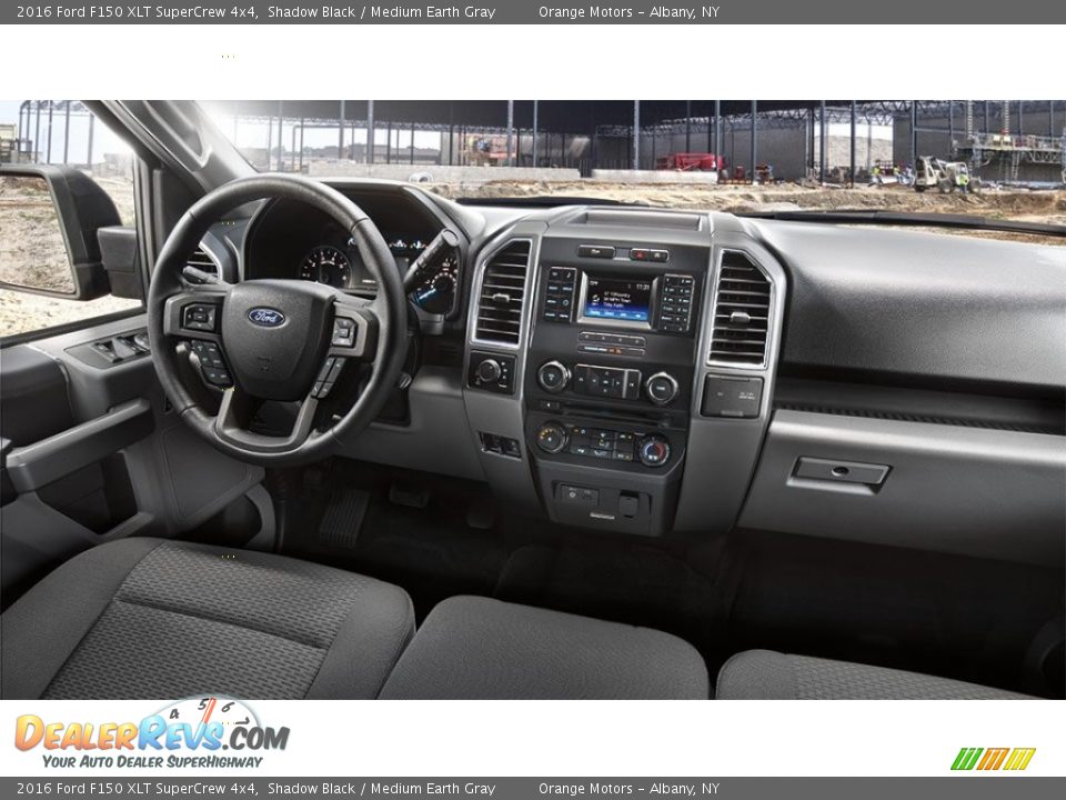 2016 Ford F150 XLT SuperCrew 4x4 Shadow Black / Medium Earth Gray Photo #11