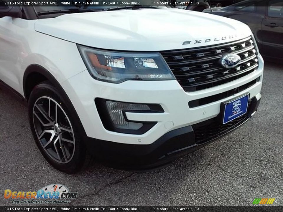2016 Ford Explorer Sport 4WD White Platinum Metallic Tri-Coat / Ebony Black Photo #3