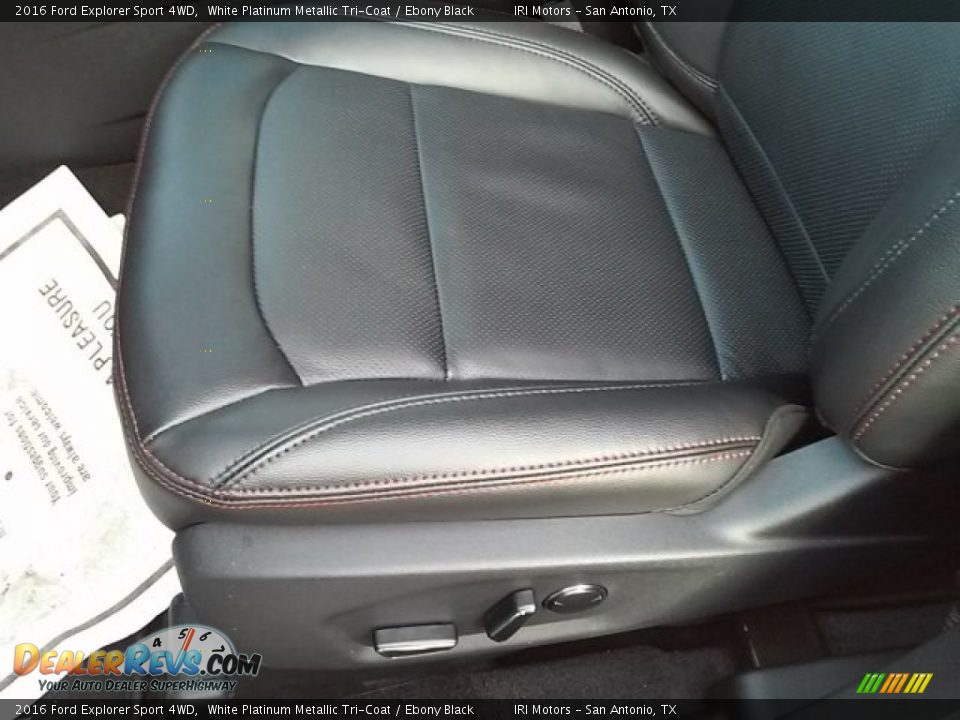 2016 Ford Explorer Sport 4WD White Platinum Metallic Tri-Coat / Ebony Black Photo #31