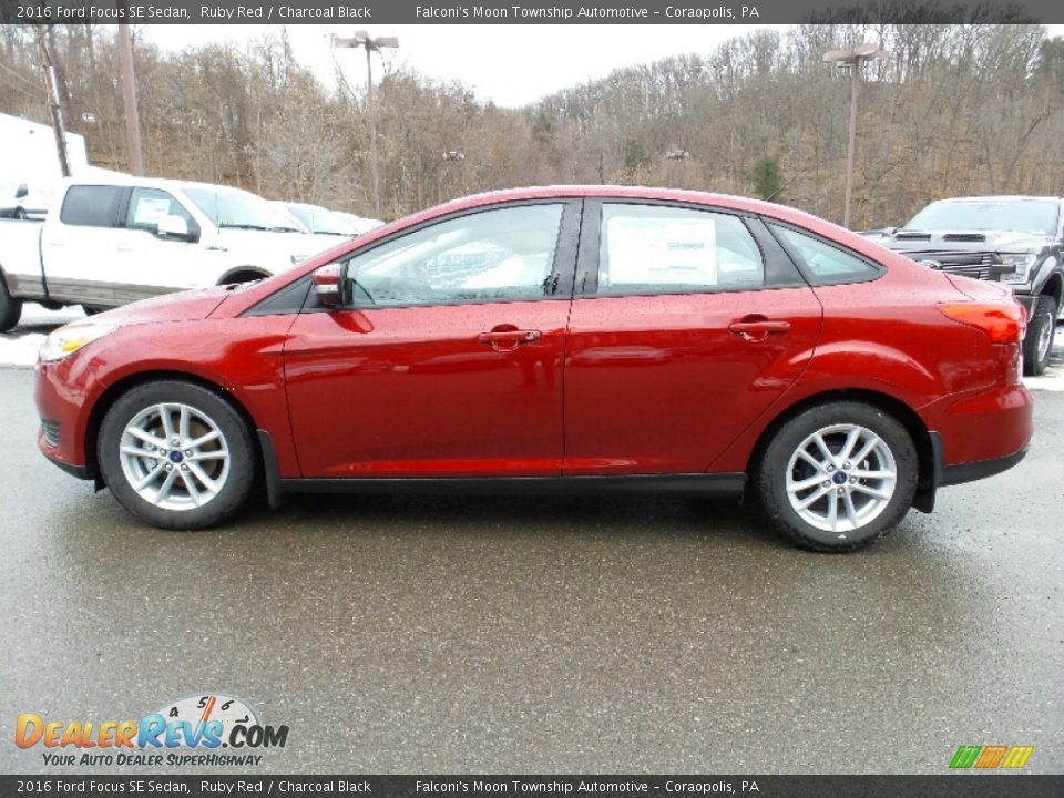 2016 Ford Focus SE Sedan Ruby Red / Charcoal Black Photo #1