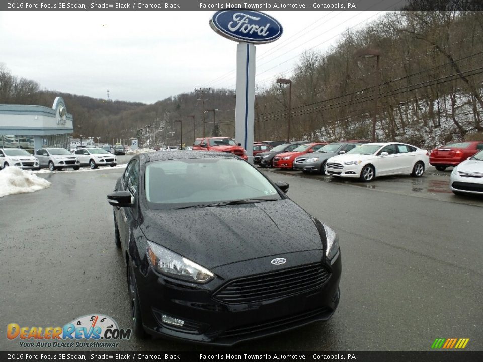 2016 Ford Focus SE Sedan Shadow Black / Charcoal Black Photo #3