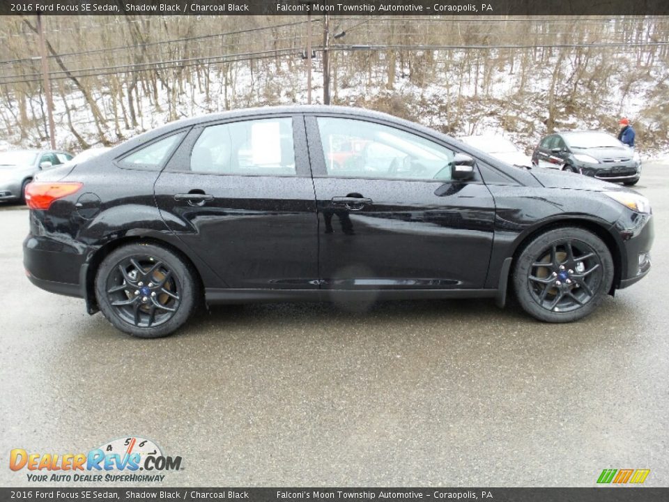 2016 Ford Focus SE Sedan Shadow Black / Charcoal Black Photo #4