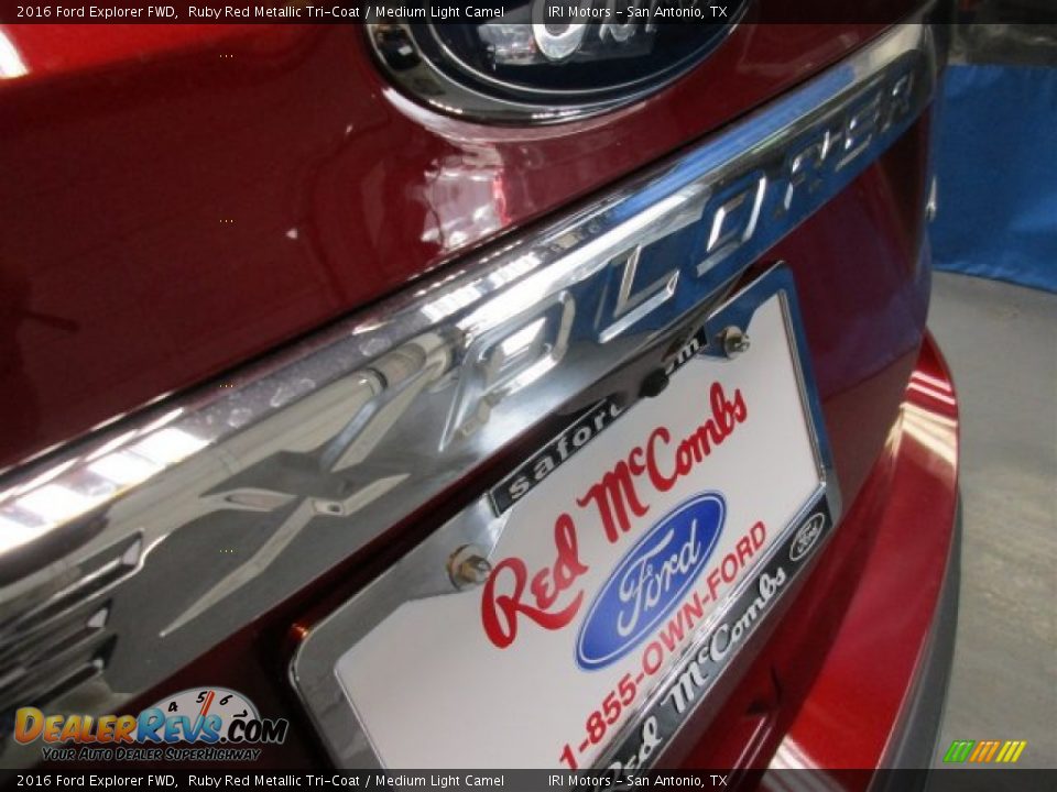 2016 Ford Explorer FWD Ruby Red Metallic Tri-Coat / Medium Light Camel Photo #6