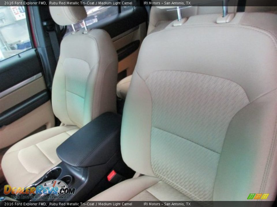 2016 Ford Explorer FWD Ruby Red Metallic Tri-Coat / Medium Light Camel Photo #9