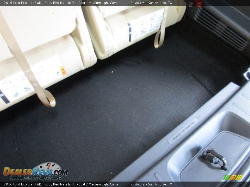 2016 Ford Explorer FWD Ruby Red Metallic Tri-Coat / Medium Light Camel Photo #13