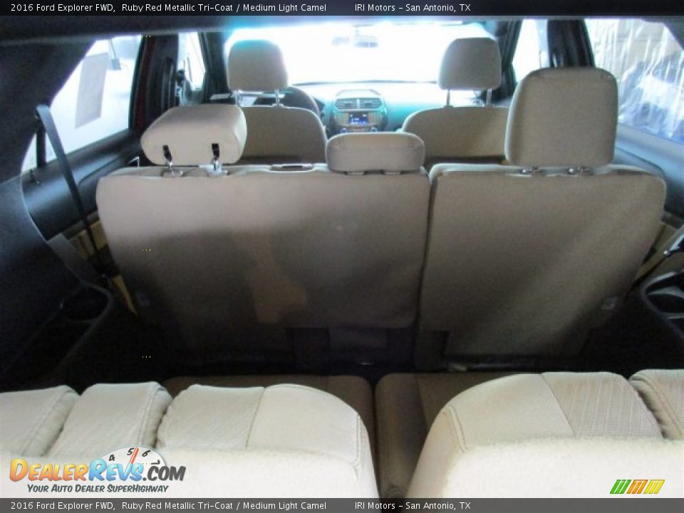 2016 Ford Explorer FWD Ruby Red Metallic Tri-Coat / Medium Light Camel Photo #14