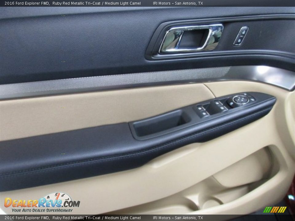 2016 Ford Explorer FWD Ruby Red Metallic Tri-Coat / Medium Light Camel Photo #15