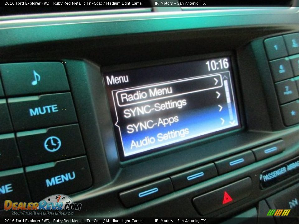 2016 Ford Explorer FWD Ruby Red Metallic Tri-Coat / Medium Light Camel Photo #18