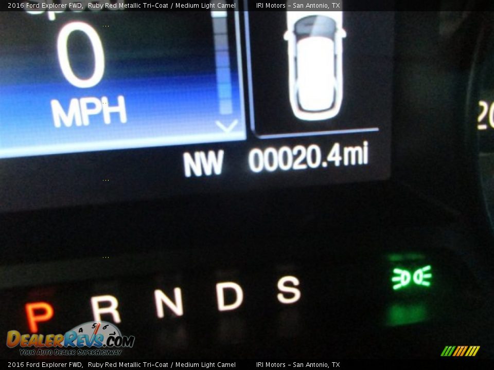 2016 Ford Explorer FWD Ruby Red Metallic Tri-Coat / Medium Light Camel Photo #20