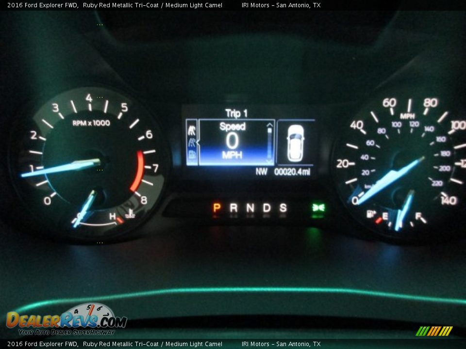 2016 Ford Explorer FWD Ruby Red Metallic Tri-Coat / Medium Light Camel Photo #21