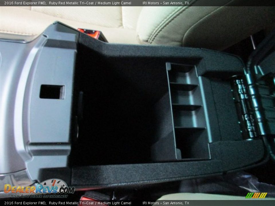 2016 Ford Explorer FWD Ruby Red Metallic Tri-Coat / Medium Light Camel Photo #24