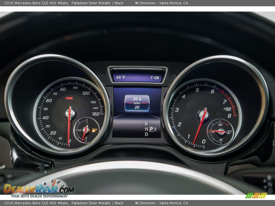 2016 Mercedes-Benz GLE 400 4Matic Palladium Silver Metallic / Black Photo #7