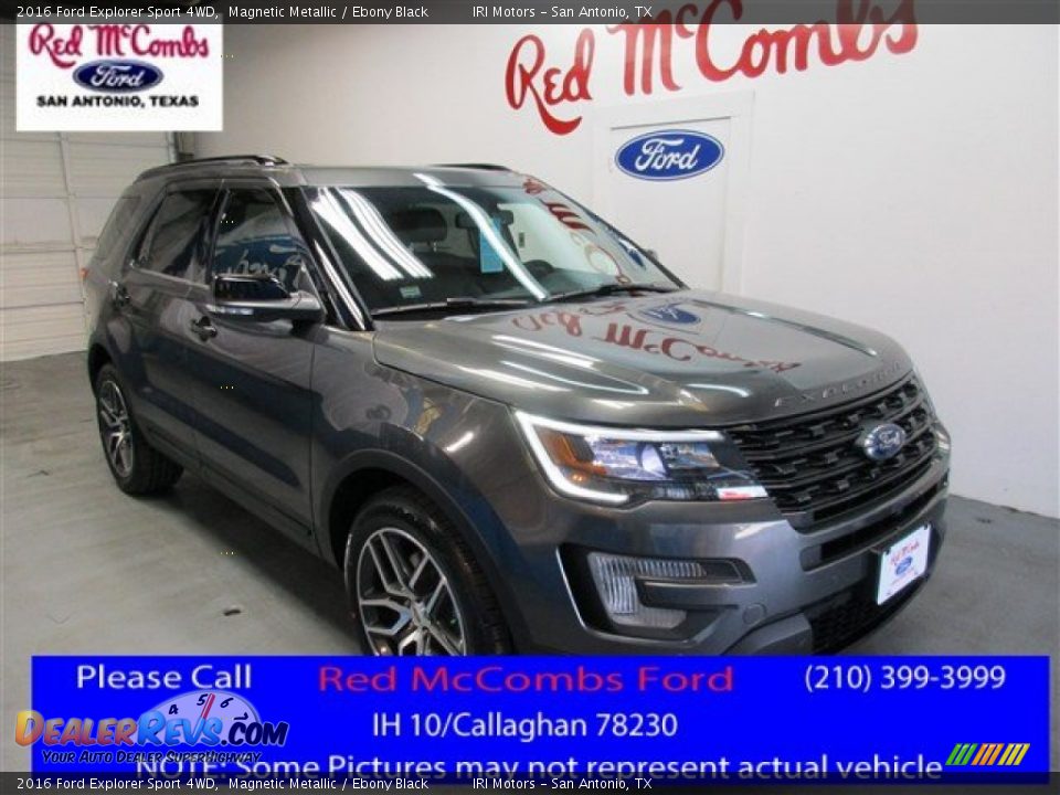 2016 Ford Explorer Sport 4WD Magnetic Metallic / Ebony Black Photo #1