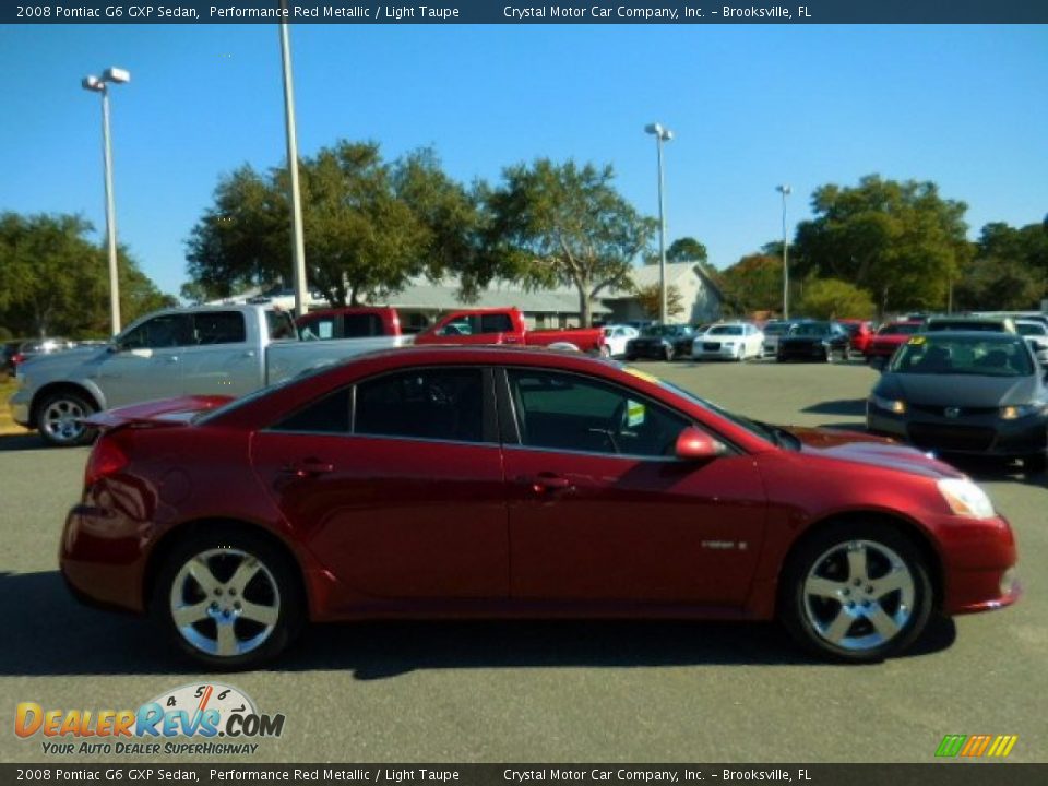 2008 Pontiac G6 GXP Sedan Performance Red Metallic / Light Taupe Photo #9