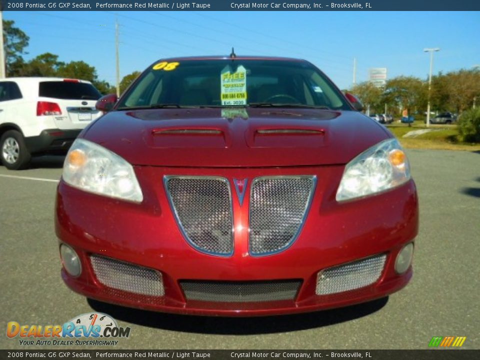 2008 Pontiac G6 GXP Sedan Performance Red Metallic / Light Taupe Photo #13