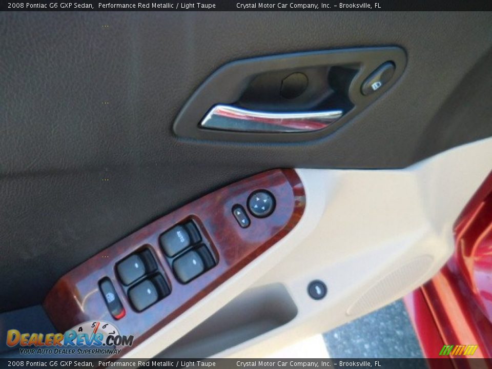 2008 Pontiac G6 GXP Sedan Performance Red Metallic / Light Taupe Photo #17