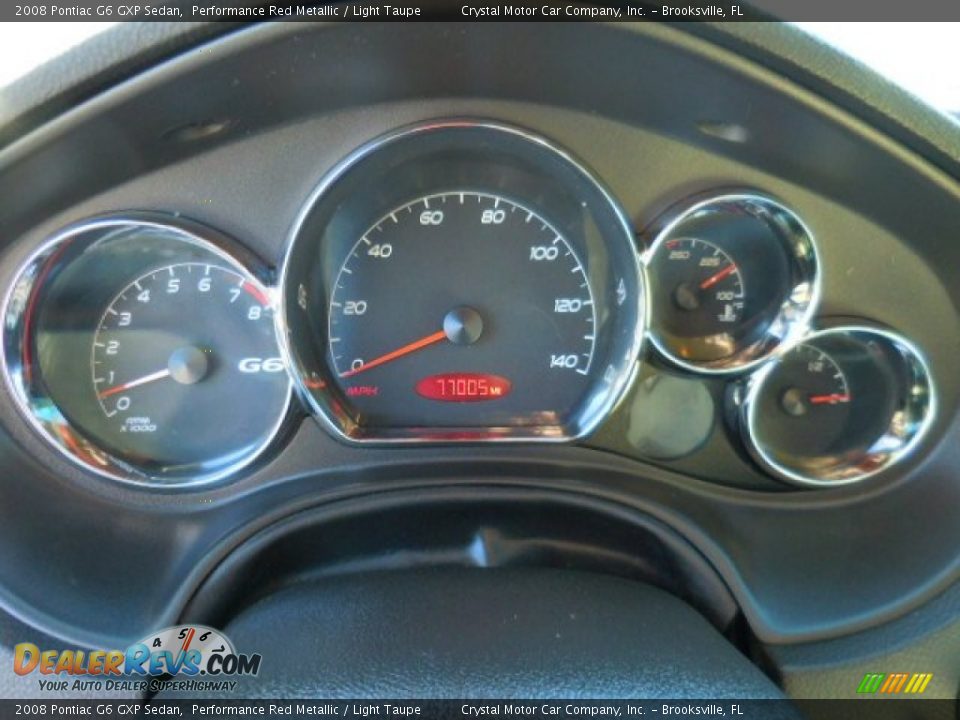 2008 Pontiac G6 GXP Sedan Performance Red Metallic / Light Taupe Photo #18