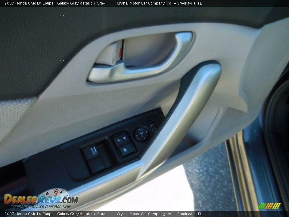 2007 Honda Civic LX Coupe Galaxy Gray Metallic / Gray Photo #17