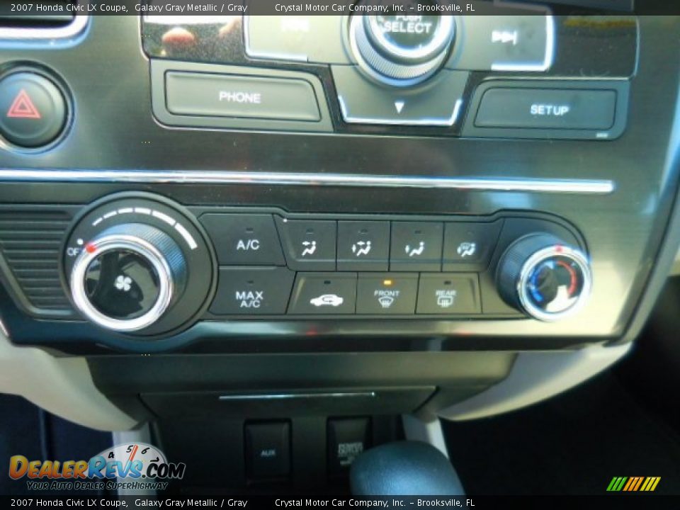 2007 Honda Civic LX Coupe Galaxy Gray Metallic / Gray Photo #21