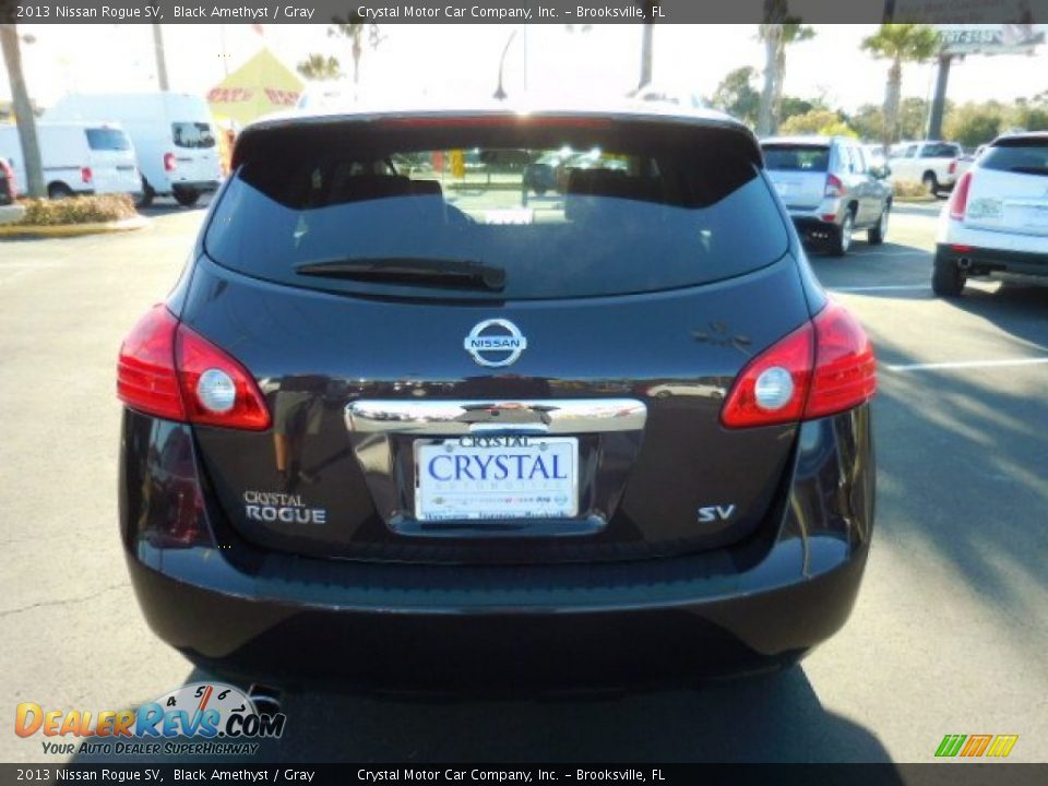 2013 Nissan Rogue SV Black Amethyst / Gray Photo #8