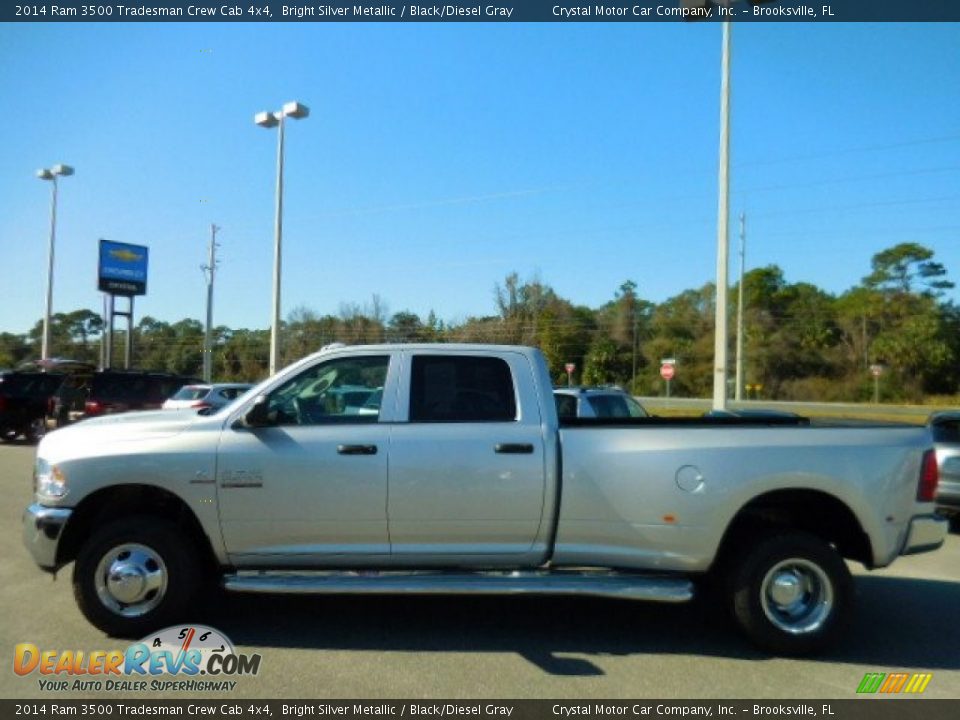 2014 Ram 3500 Tradesman Crew Cab 4x4 Bright Silver Metallic / Black/Diesel Gray Photo #2