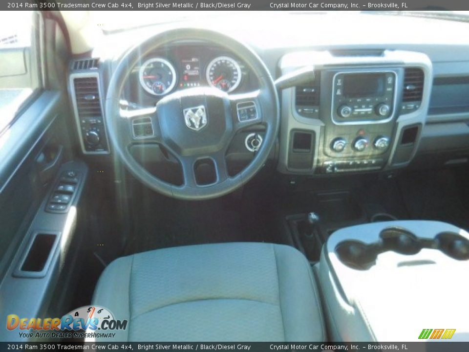 2014 Ram 3500 Tradesman Crew Cab 4x4 Bright Silver Metallic / Black/Diesel Gray Photo #6