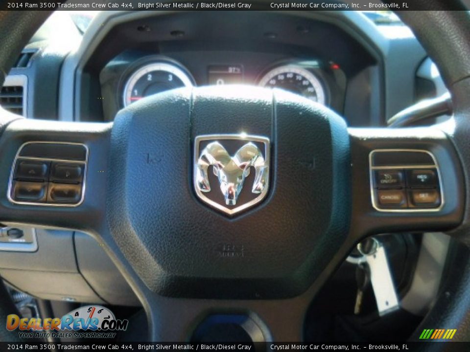 2014 Ram 3500 Tradesman Crew Cab 4x4 Bright Silver Metallic / Black/Diesel Gray Photo #22