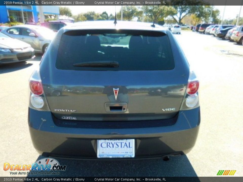 2010 Pontiac Vibe 2.4L Carbon Gray Metallic / Ebony Photo #8