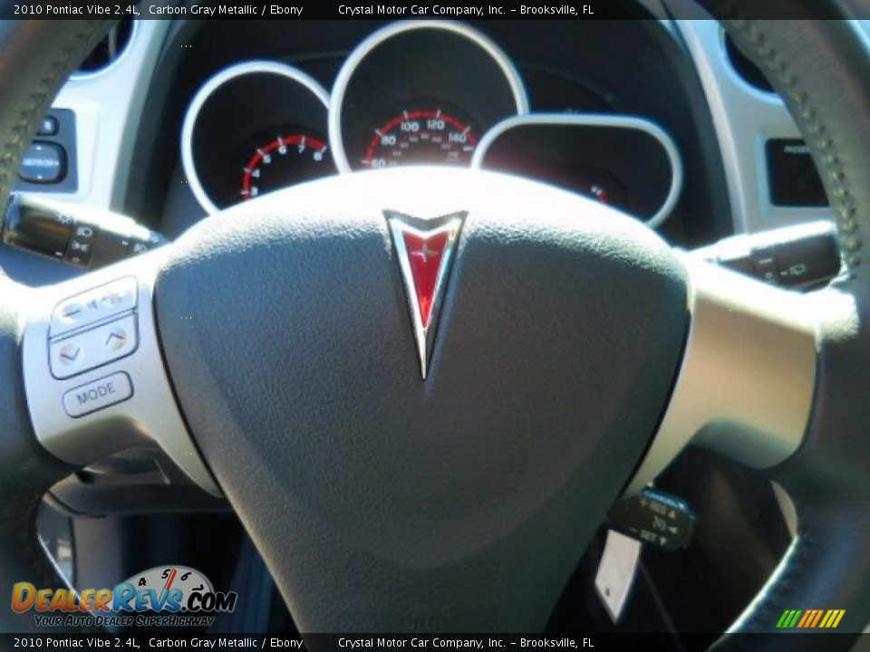 2010 Pontiac Vibe 2.4L Carbon Gray Metallic / Ebony Photo #22