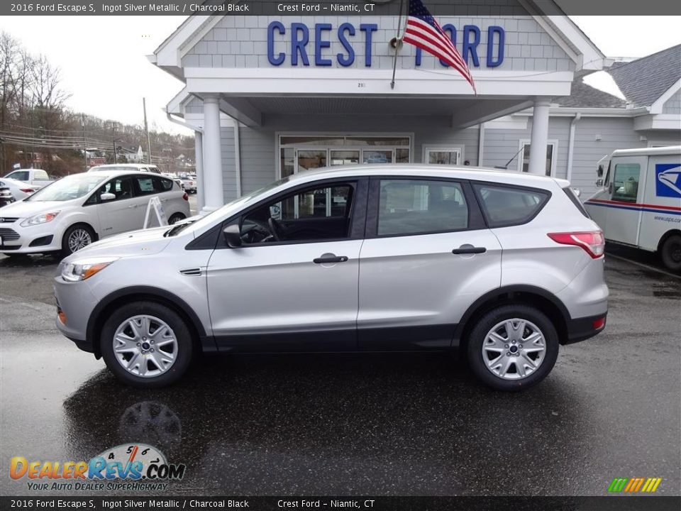2016 Ford Escape S Ingot Silver Metallic / Charcoal Black Photo #4