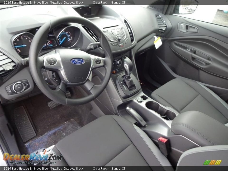 2016 Ford Escape S Ingot Silver Metallic / Charcoal Black Photo #12