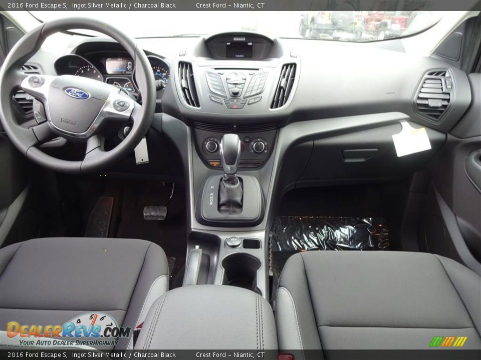 2016 Ford Escape S Ingot Silver Metallic / Charcoal Black Photo #13