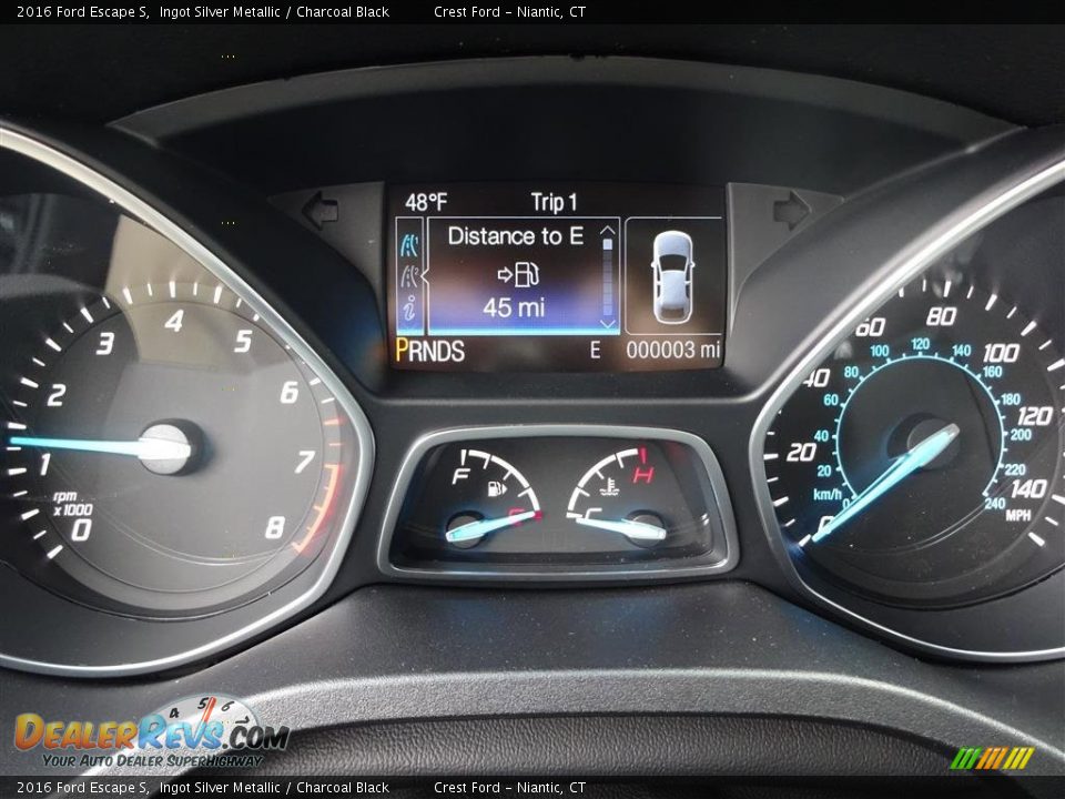 2016 Ford Escape S Ingot Silver Metallic / Charcoal Black Photo #15