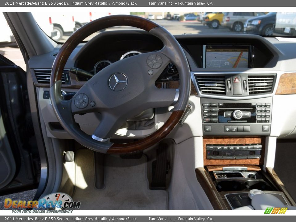 2011 Mercedes-Benz E 350 Sedan Indium Grey Metallic / Almond/Black Photo #28
