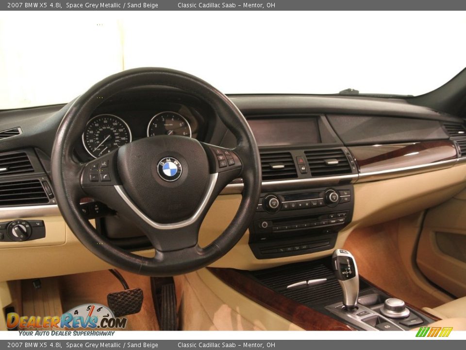 2007 BMW X5 4.8i Space Grey Metallic / Sand Beige Photo #6