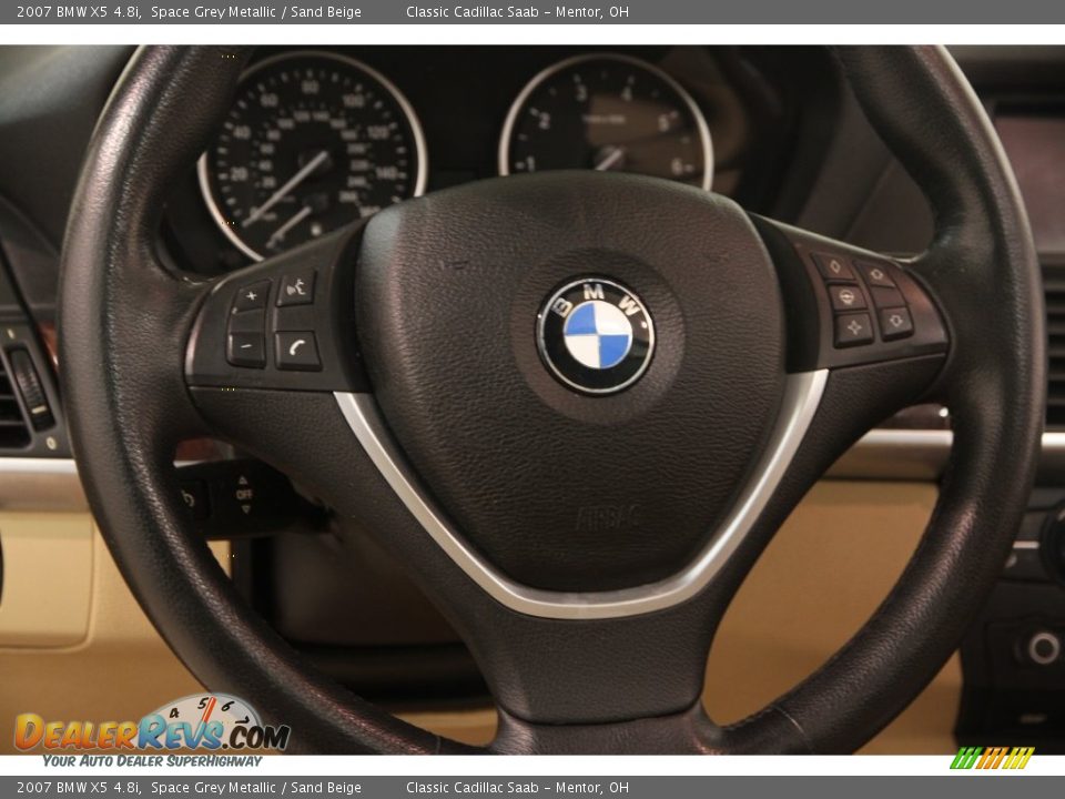 2007 BMW X5 4.8i Space Grey Metallic / Sand Beige Photo #7