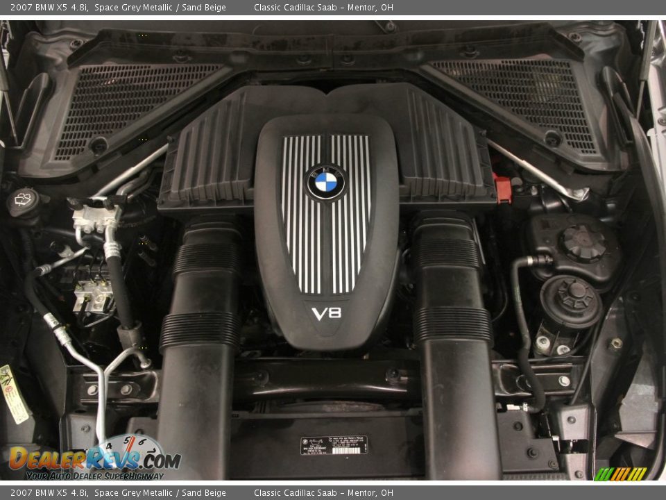 2007 BMW X5 4.8i Space Grey Metallic / Sand Beige Photo #21