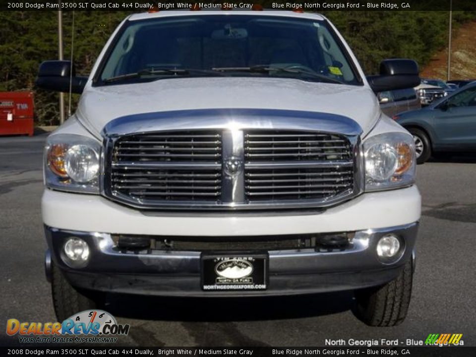 2008 Dodge Ram 3500 SLT Quad Cab 4x4 Dually Bright White / Medium Slate Gray Photo #8