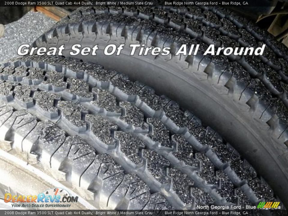 2008 Dodge Ram 3500 SLT Quad Cab 4x4 Dually Bright White / Medium Slate Gray Photo #11